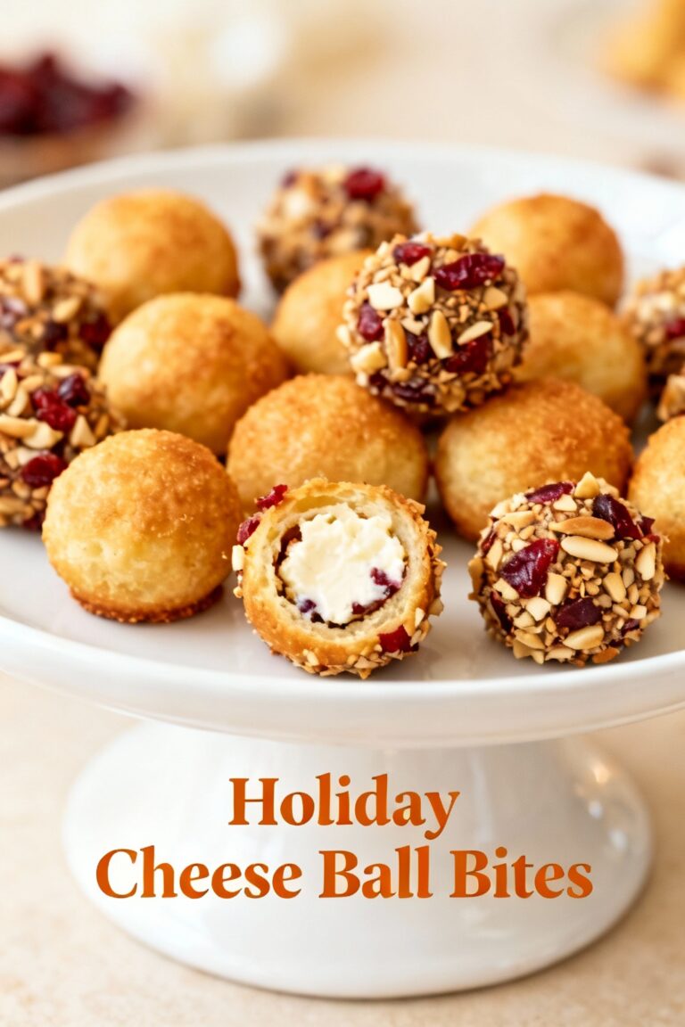 Holiday Cheese Ball Bites
