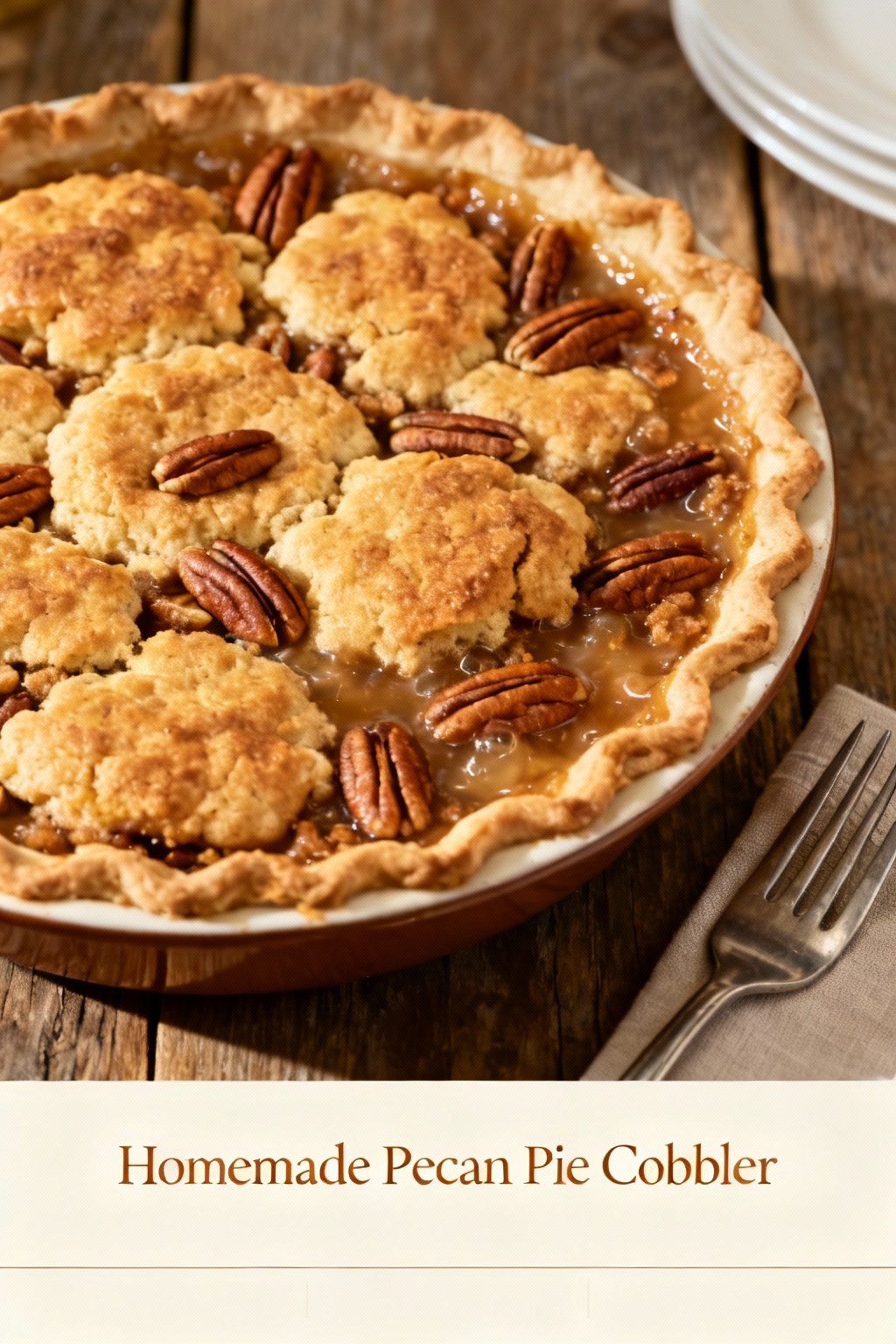 Homemade Pecan Pie Cobbler