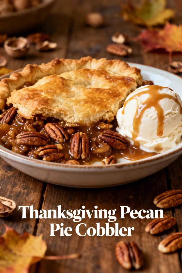 Thanksgiving Pecan Pie Cobbler