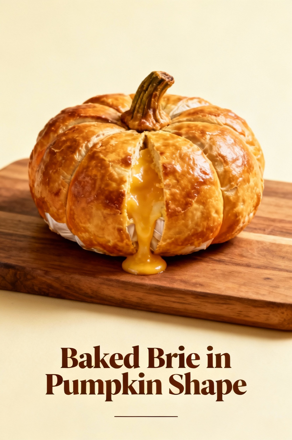 Baked Brie in Pumpkin Shape