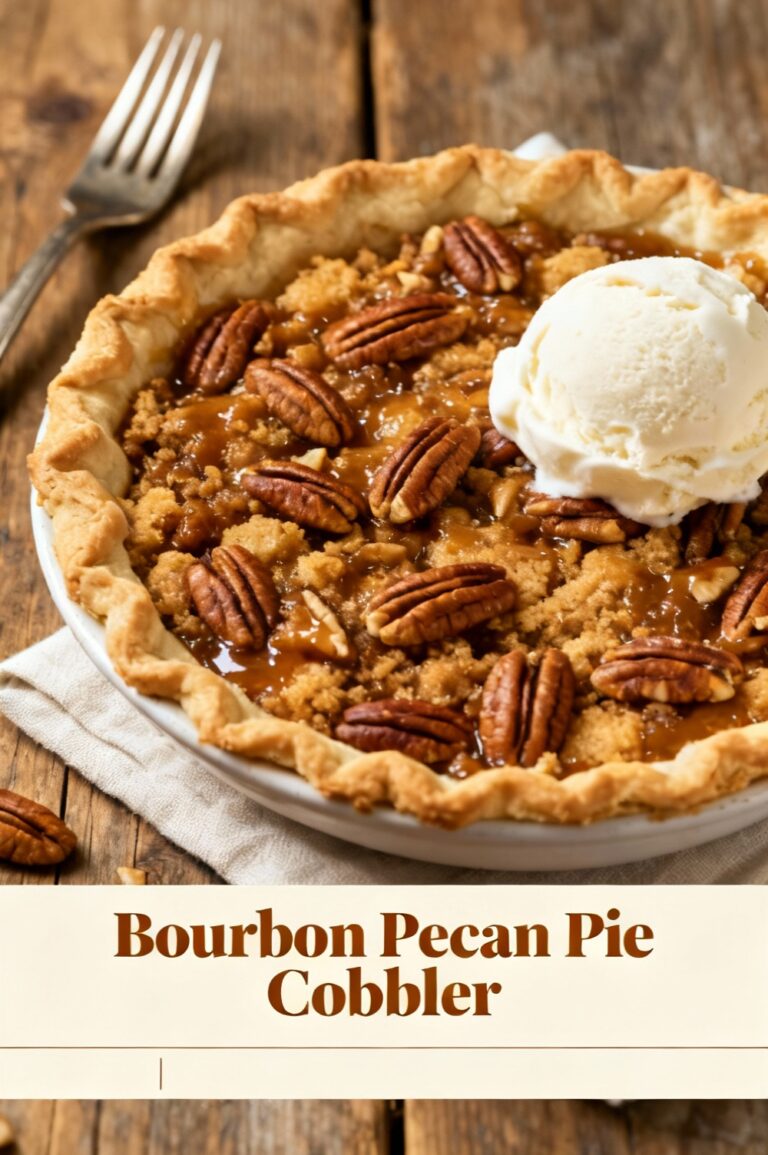 Bourbon Pecan Pie Cobbler