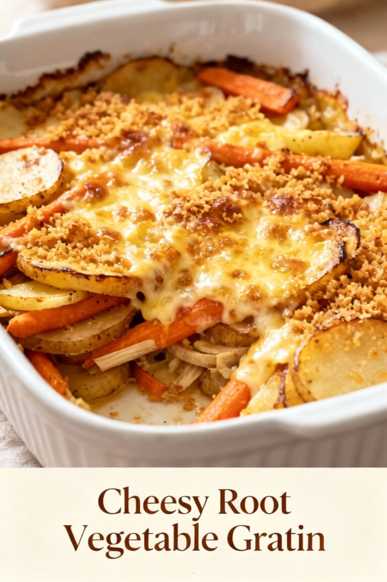 Cheesy Root Vegetable Gratin