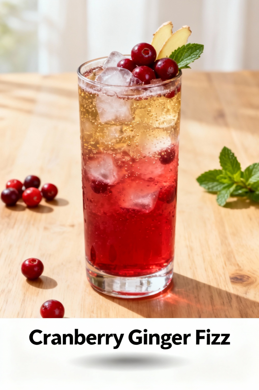 Cranberry Ginger Fizz