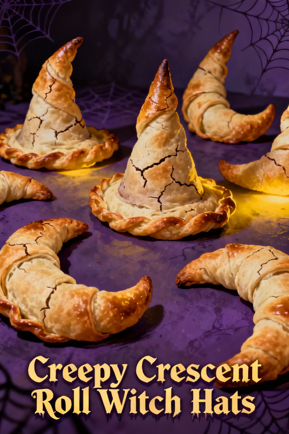 Creepy Crescent Roll Witch Hats