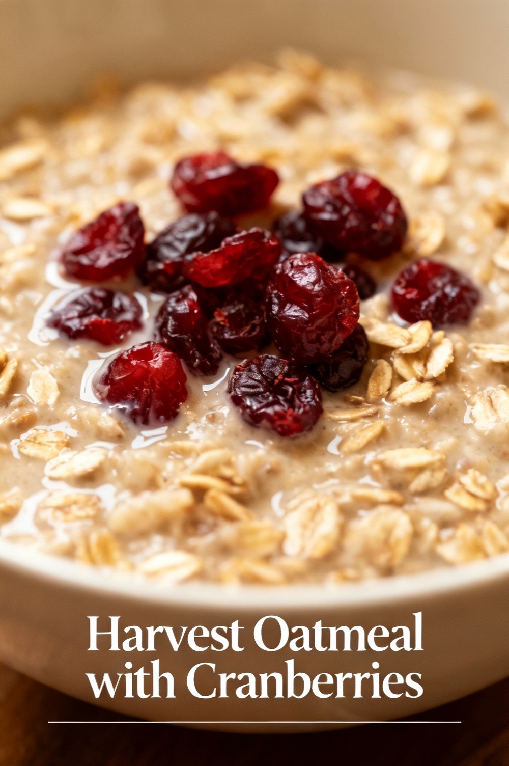 Harvest Oatmeal with Cranberries
