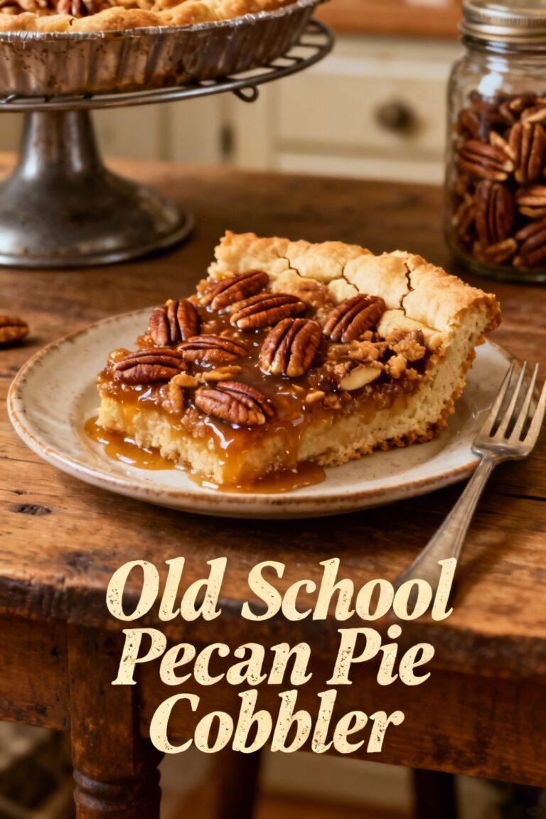 Old School Pecan Pie Cobbler