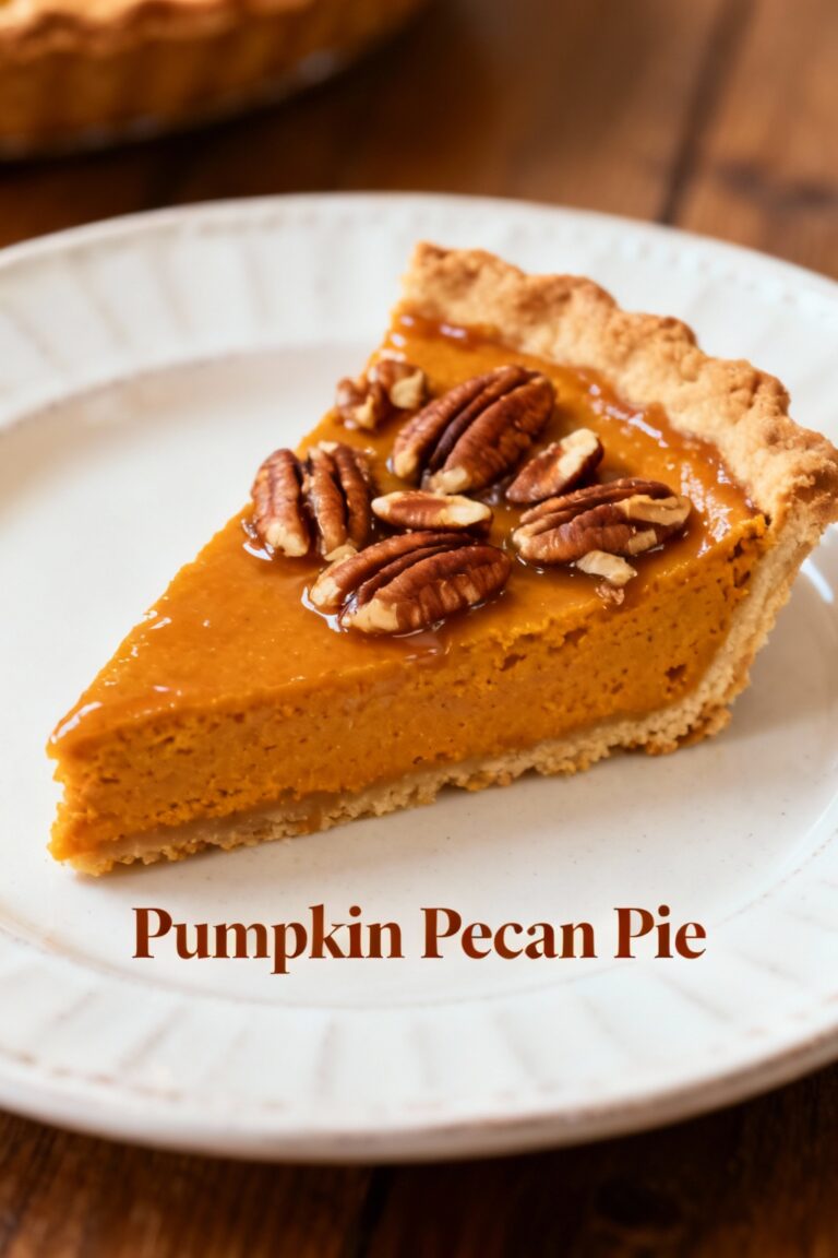 Pumpkin Pecan Pie