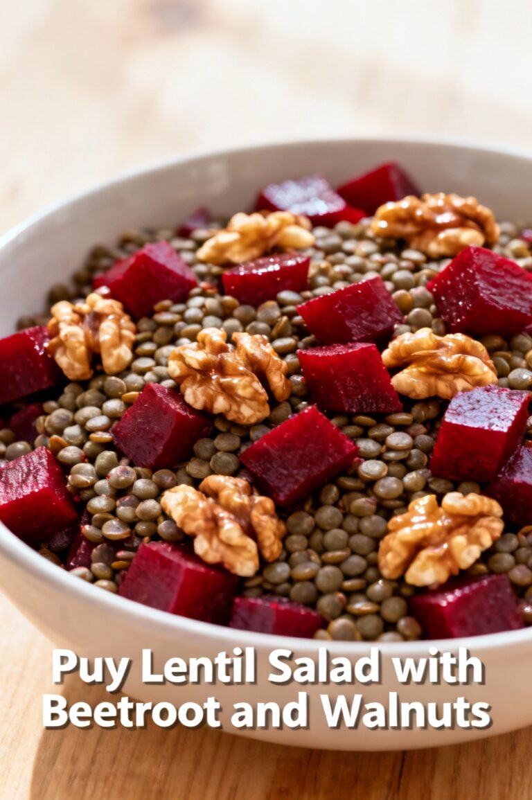 Puy Lentil Salad with Beetroot and Walnuts