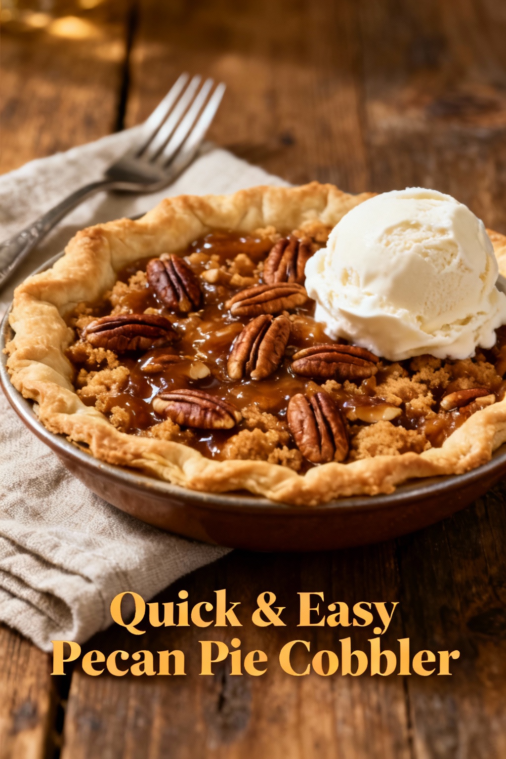 Quick & Easy Pecan Pie Cobbler