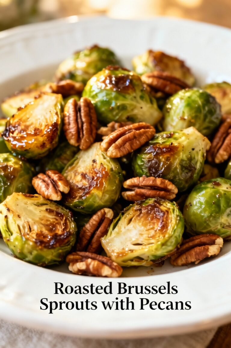 Roasted Brussels Sprouts with Pecans