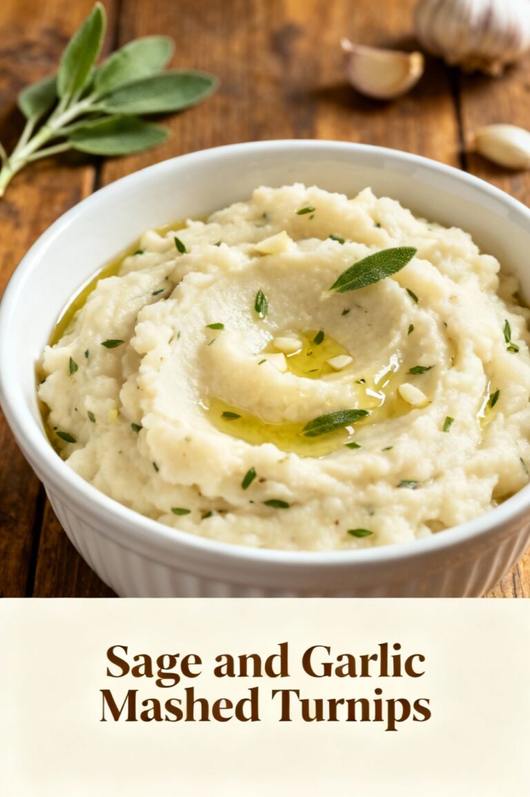 Sage and Garlic Mashed Turnips