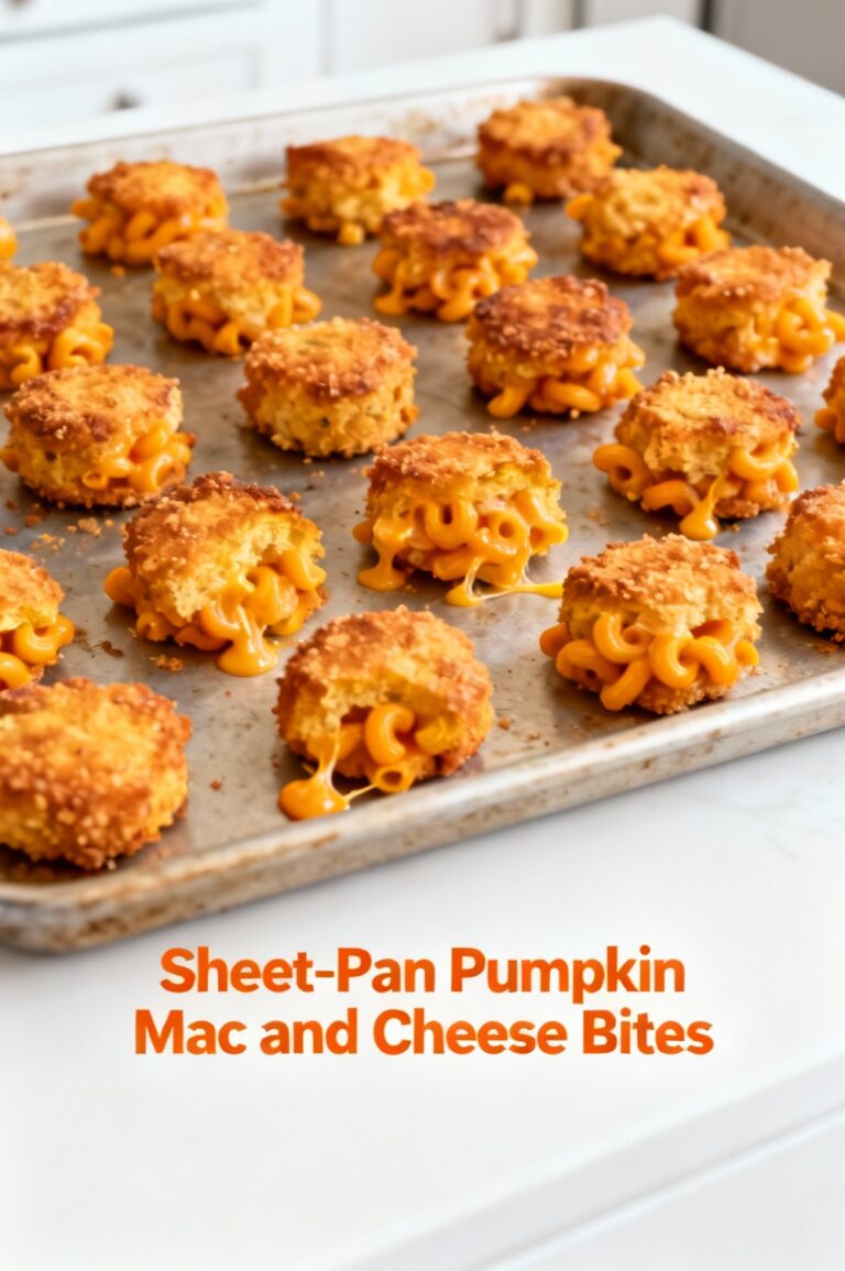 Sheet-Pan Pumpkin Mac and Cheese Bites