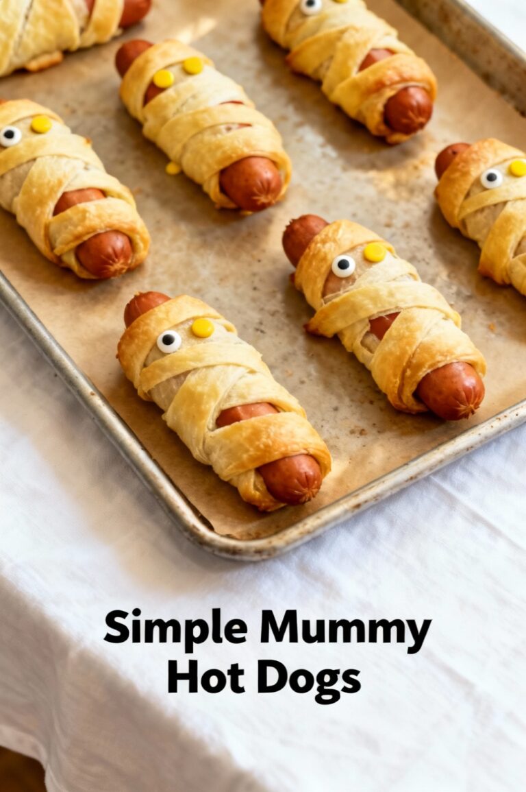 Simple Mummy Hot Dogs