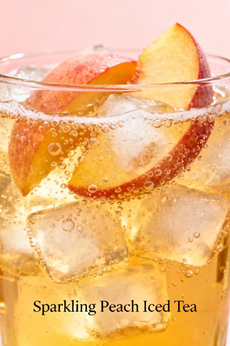 Sparkling Peach Iced Tea