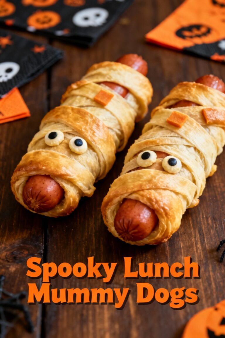 Spooky Lunch Mummy Dogs