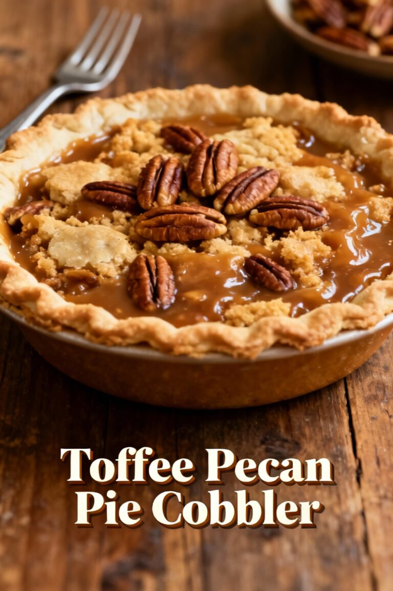 Toffee Pecan Pie Cobbler