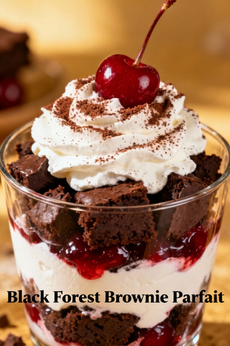 Black Forest Brownie Parfait