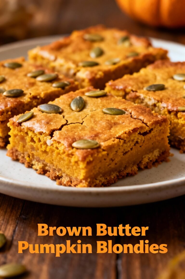 Brown Butter Pumpkin Blondies
