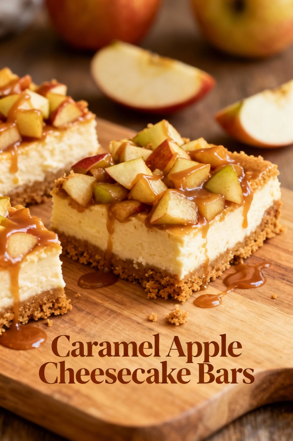 Caramel Apple Cheesecake Bars