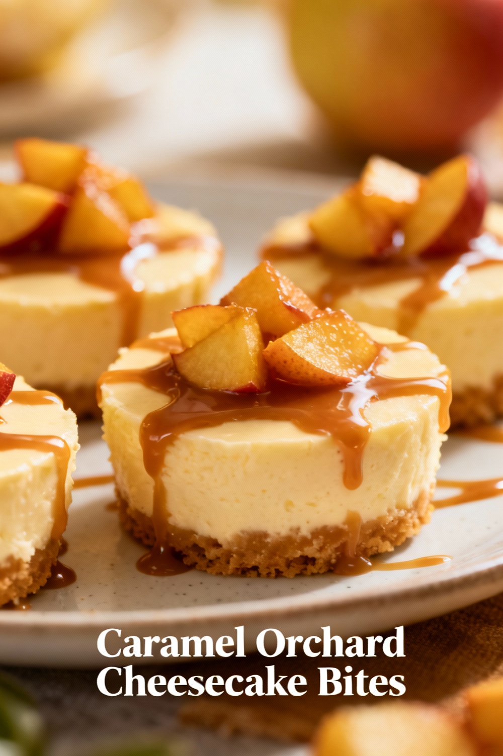 Caramel Orchard Cheesecake Bites
