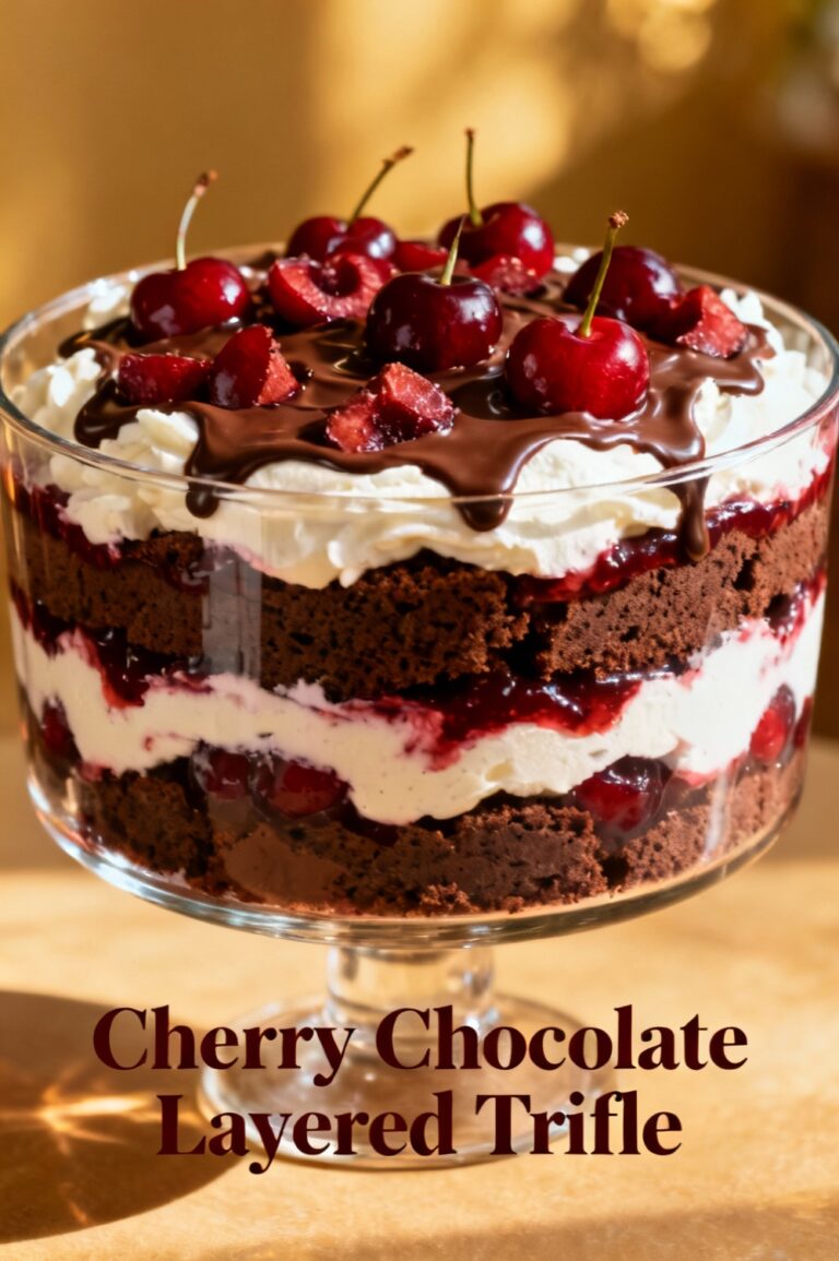 Cherry Chocolate Layered Trifle