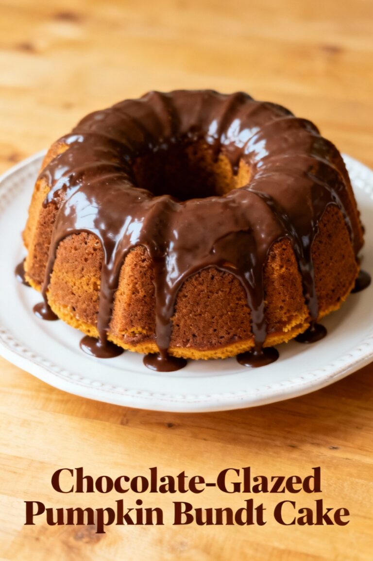 Chocolate-Glazed Pumpkin Bundt Cake