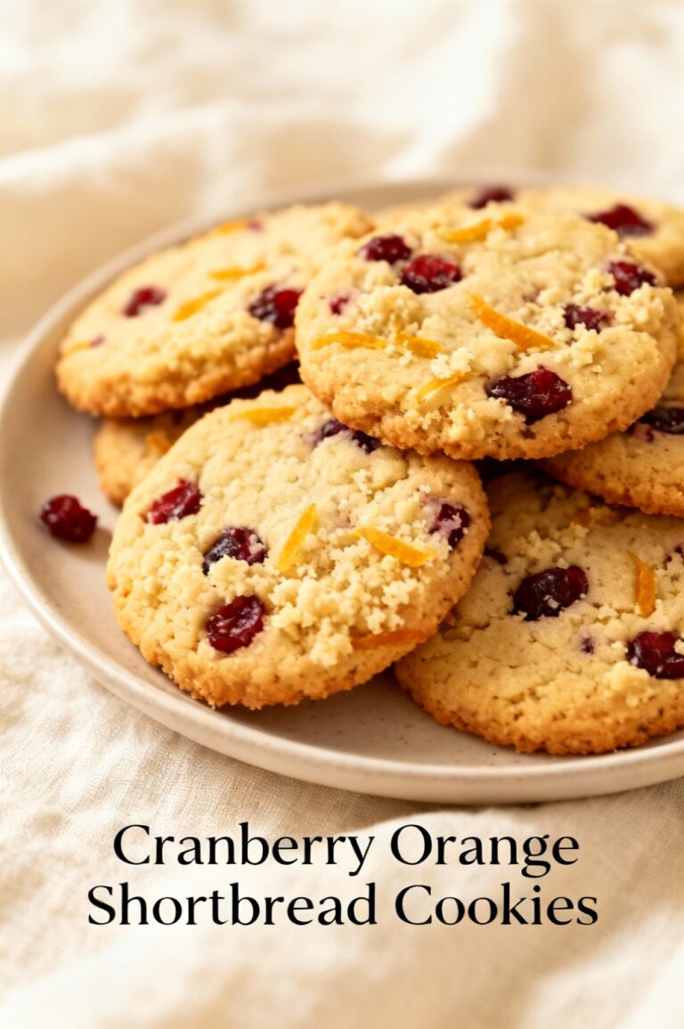 Cranberry Orange Shortbread Cookies