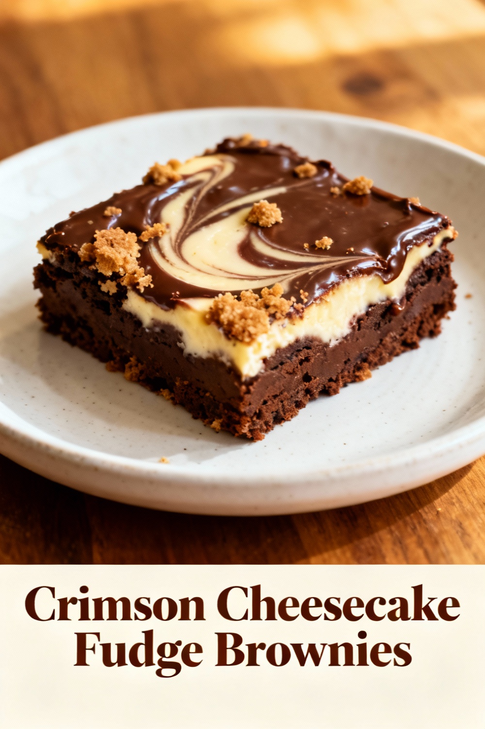 Crimson Cheesecake Fudge Brownies