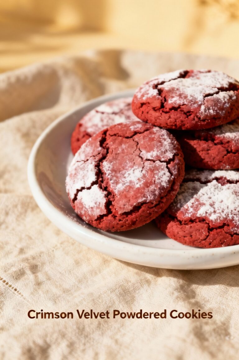 Crimson Velvet Powdered Cookies