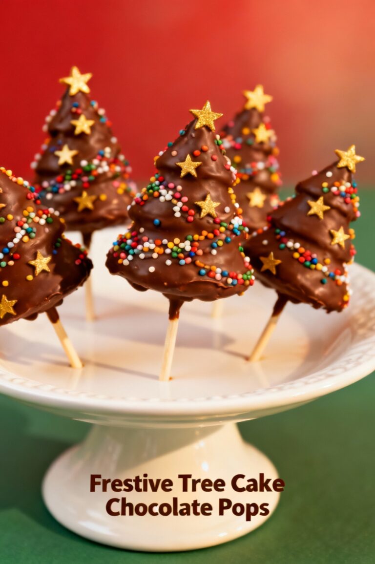 Festive Tree Cake Chocolate Pops