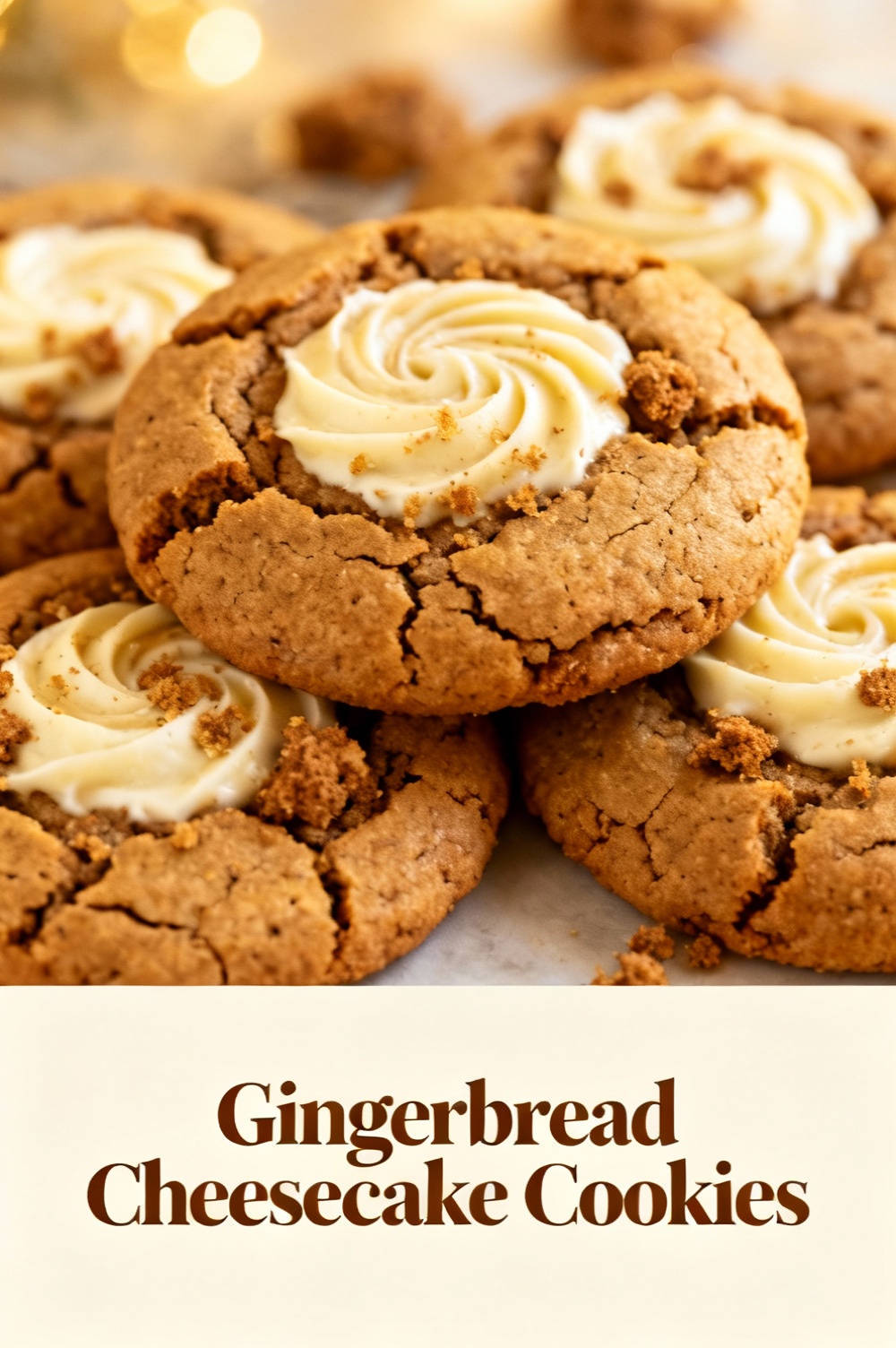 Gingerbread Cheesecake Cookies