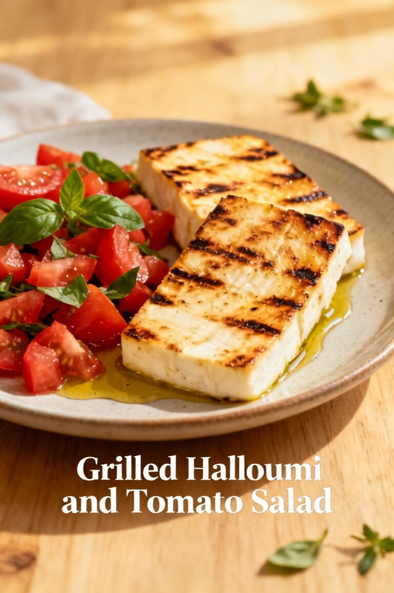 Grilled Halloumi and Tomato Salad