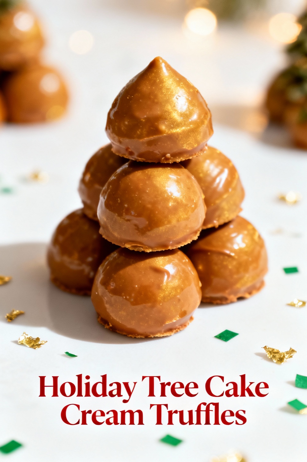 Holiday Tree Cake Cream Truffles