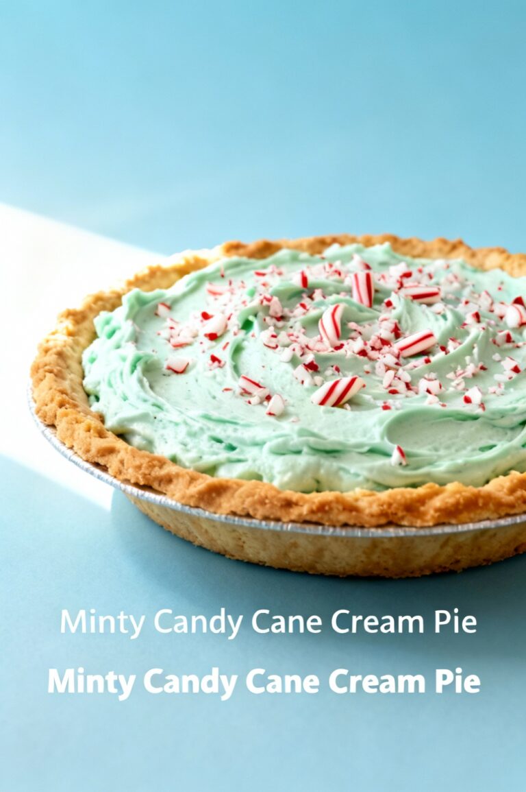 Minty Candy Cane Cream Pie