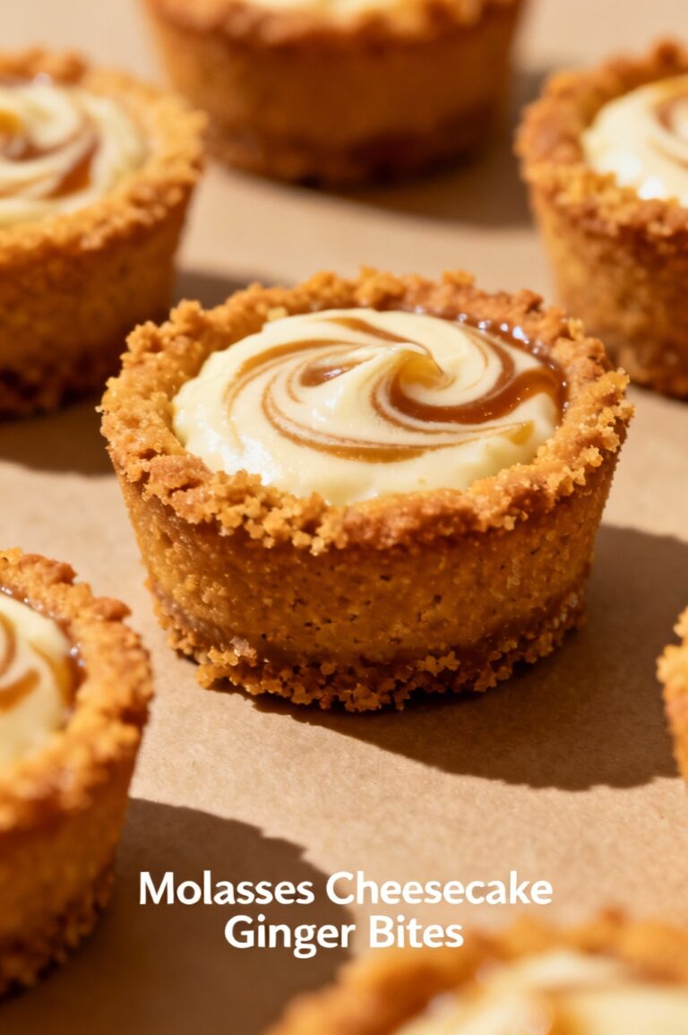 Molasses Cheesecake Ginger Bites