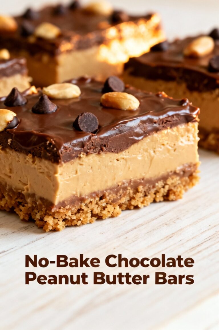 No-Bake Chocolate Peanut Butter Bars