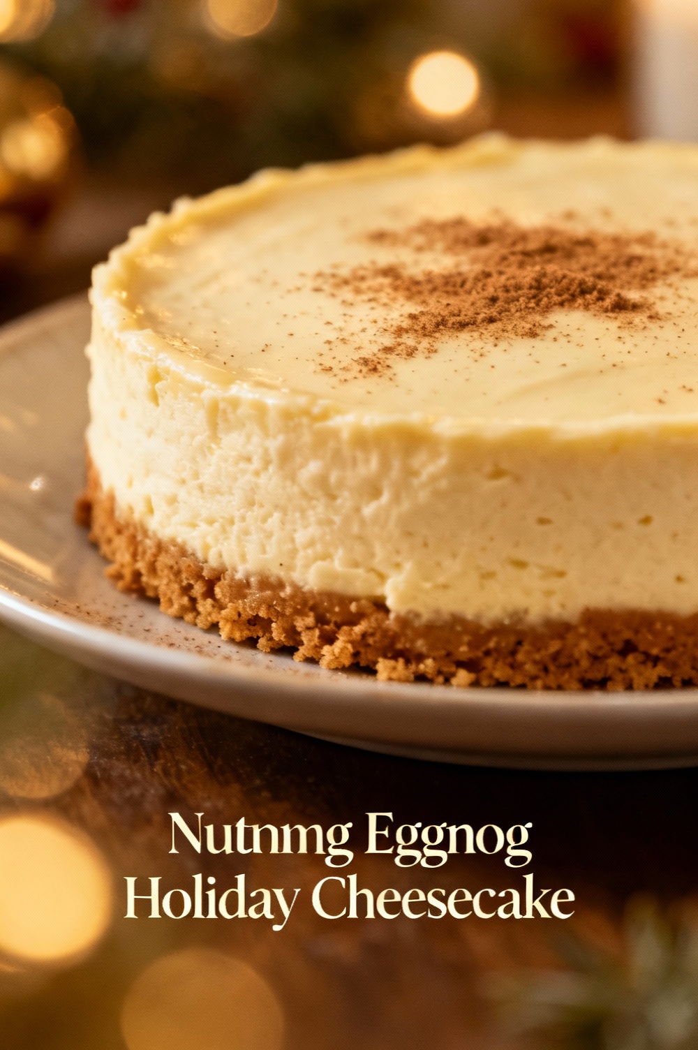 Nutmeg Eggnog Holiday Cheesecake
