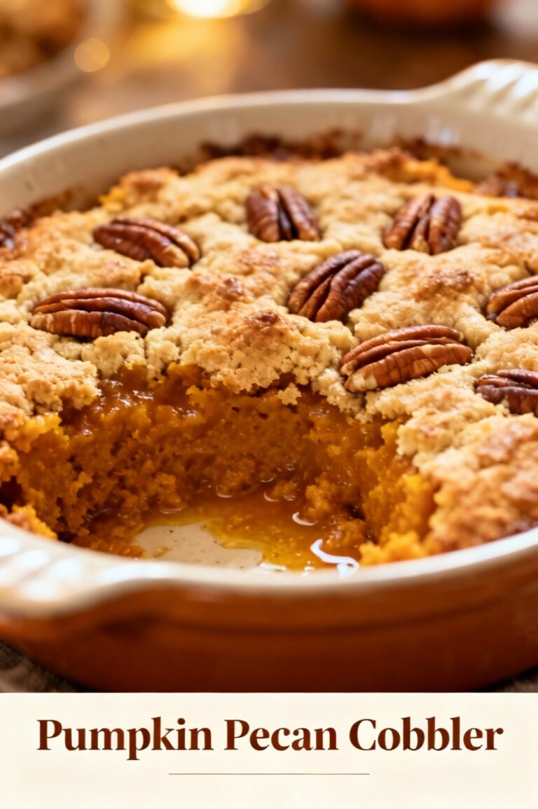 Pumpkin Pecan Cobbler