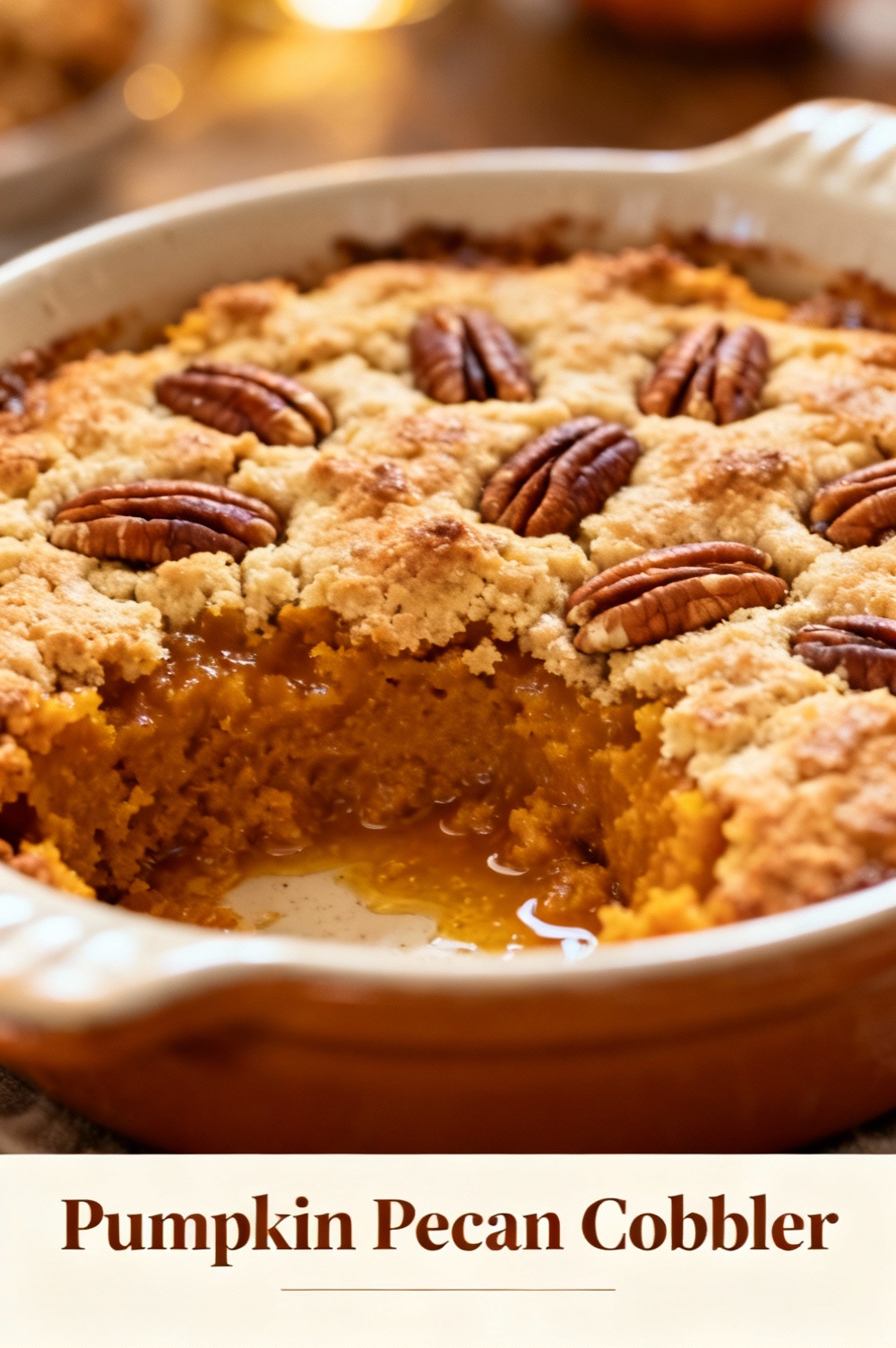 Pumpkin Pecan Cobbler