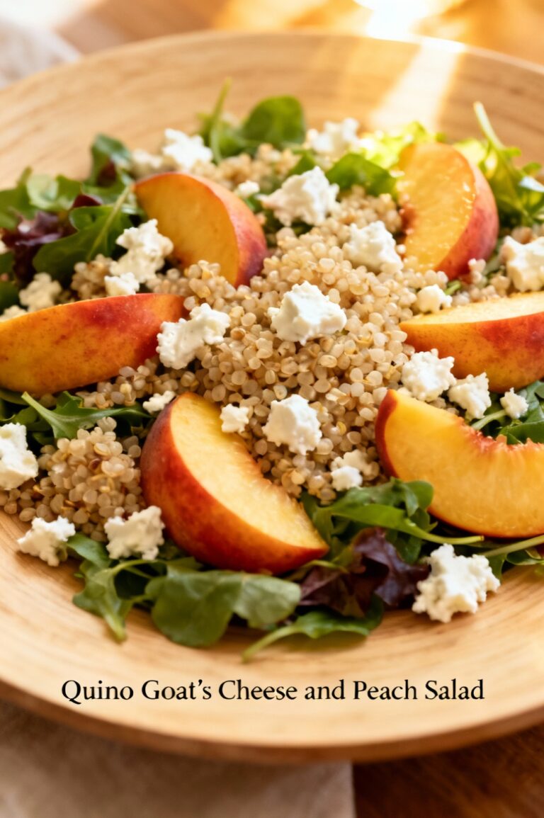 Quinoa Goat’s Cheese and Peach Salad