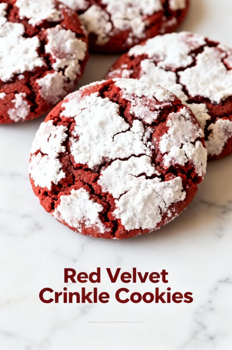 Red Velvet Crinkle Cookies