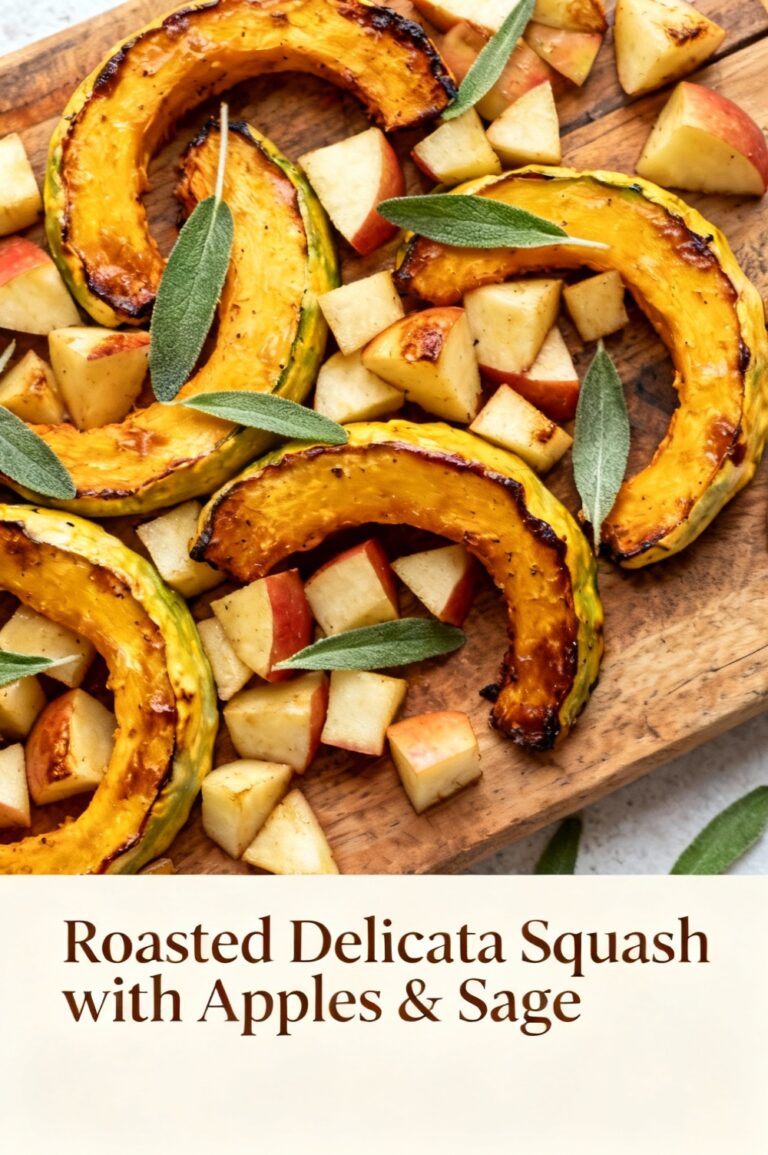 Roasted Delicata Squash with Apples & Sage