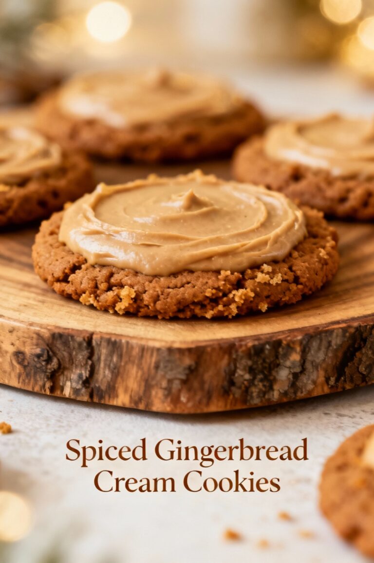 Spiced Gingerbread Cream Cookies