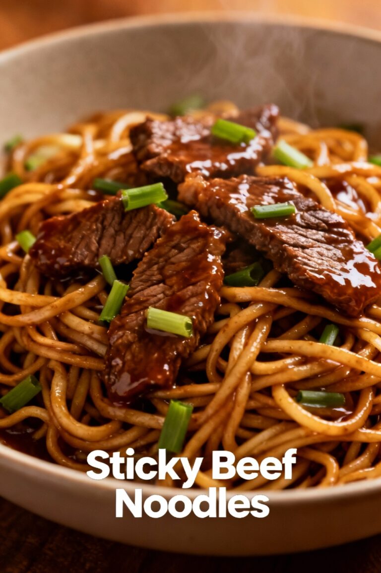 Sticky Beef Noodles