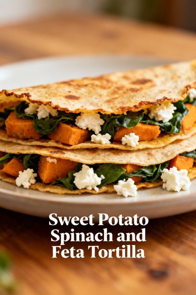Sweet Potato Spinach and Feta Tortilla