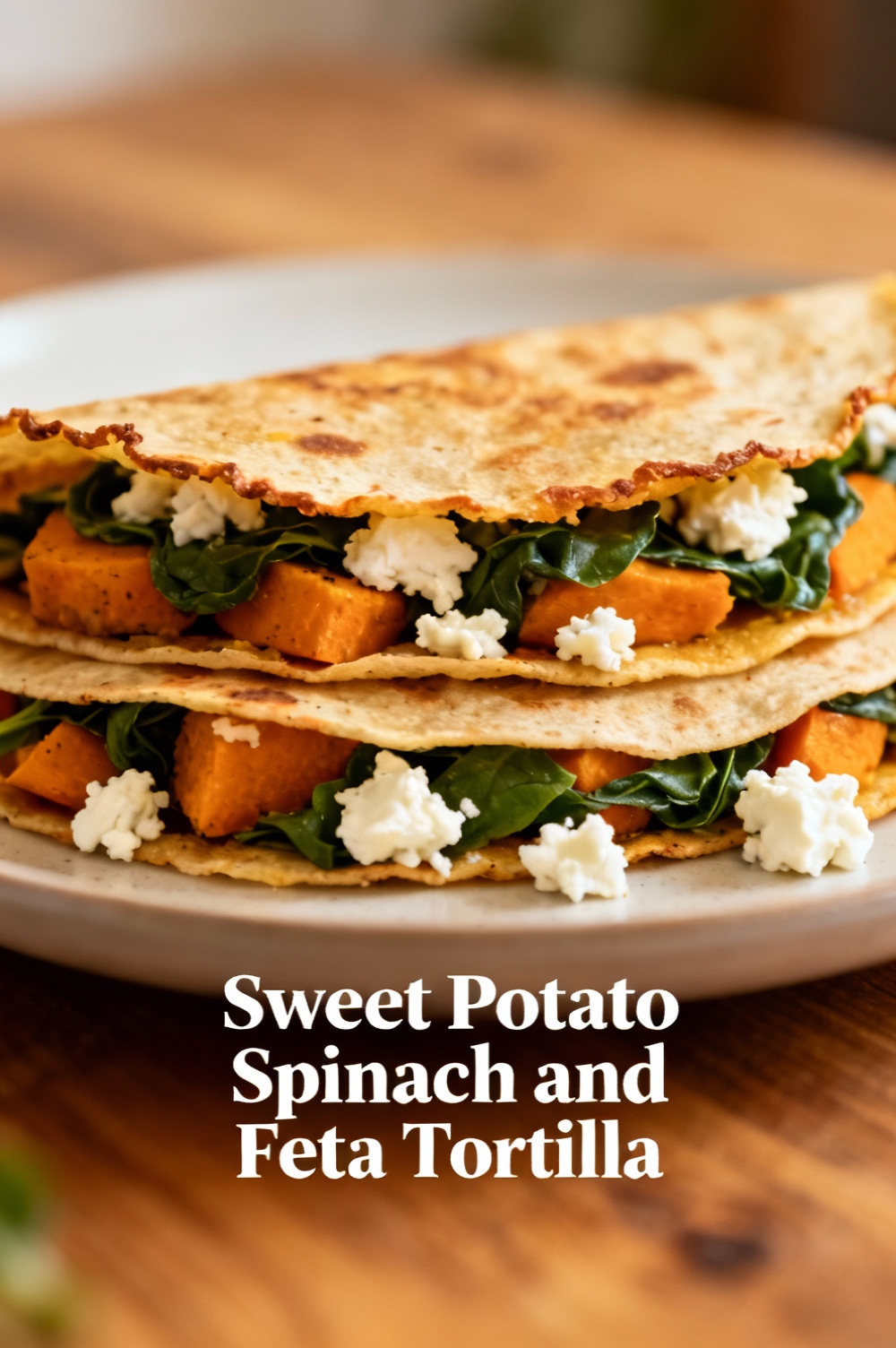Sweet Potato Spinach and Feta Tortilla