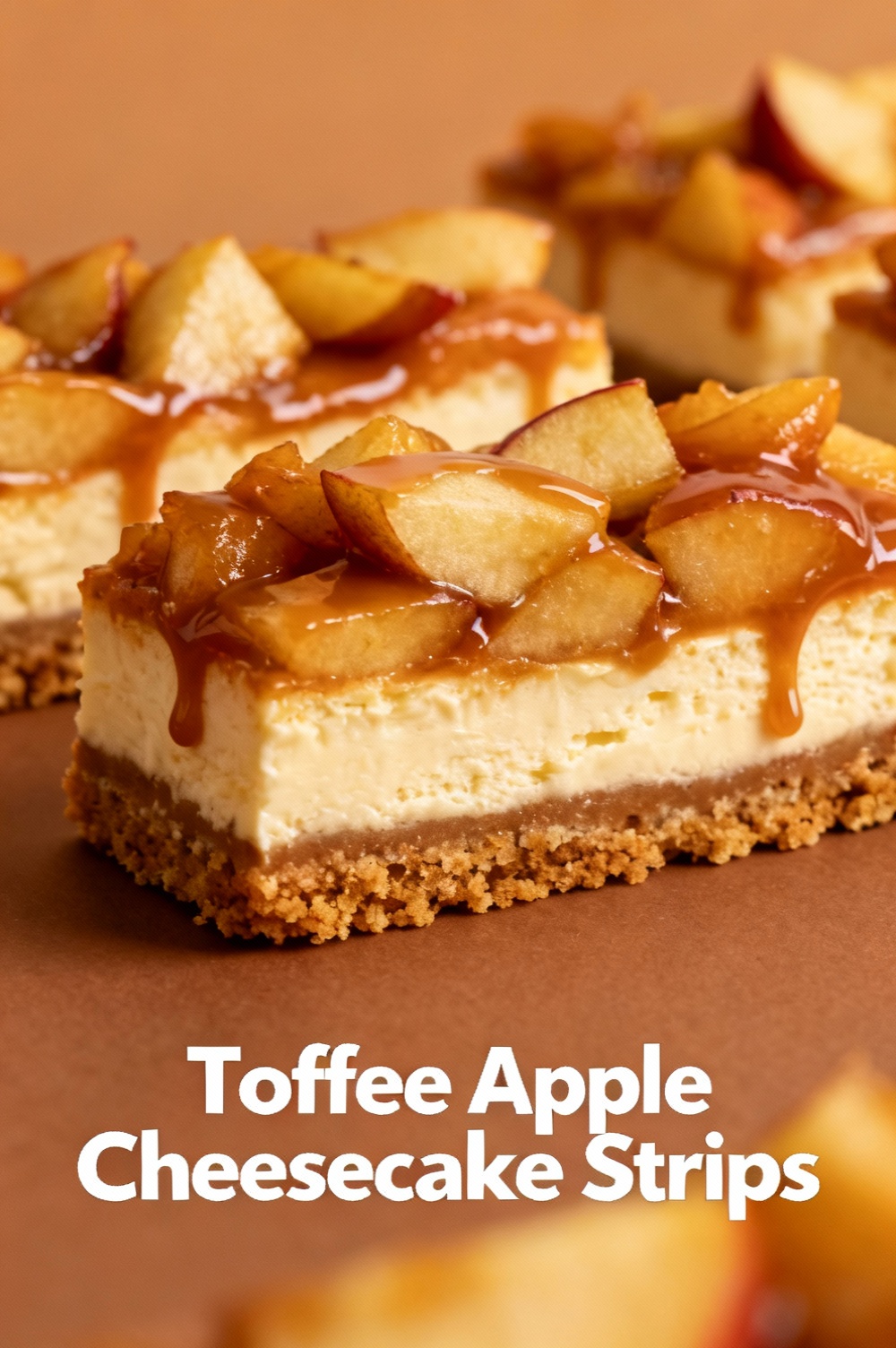 Toffee Apple Cheesecake Strips