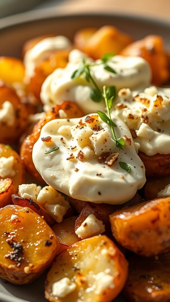 Whipped Feta Roasted Potatoes