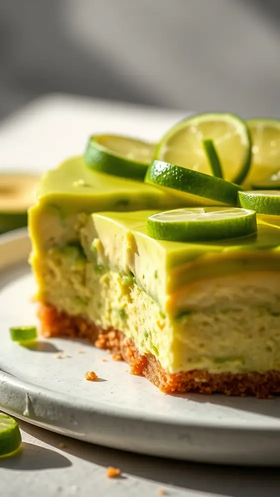 Avocado Lime Cheesecake