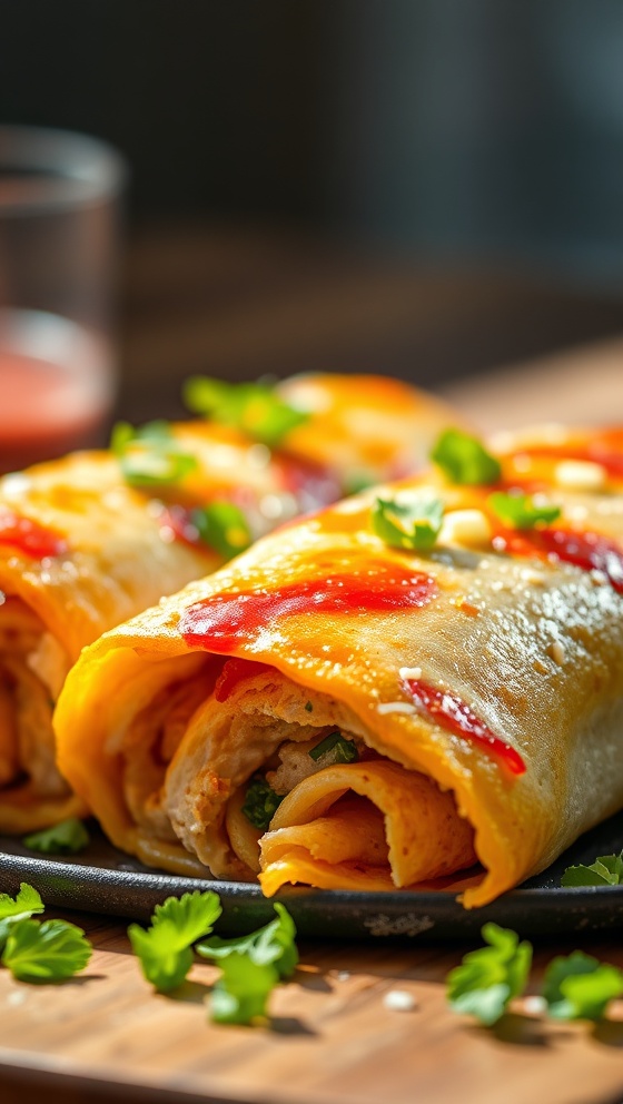 Baked Chicken Chimichangas